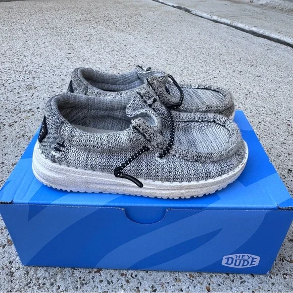 Hey Dude Toddler Shoes - Gray and White - Picture 4 of 5